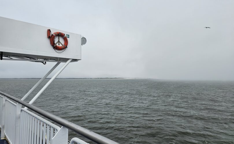 Cape May Lewes Ferry and grey skies