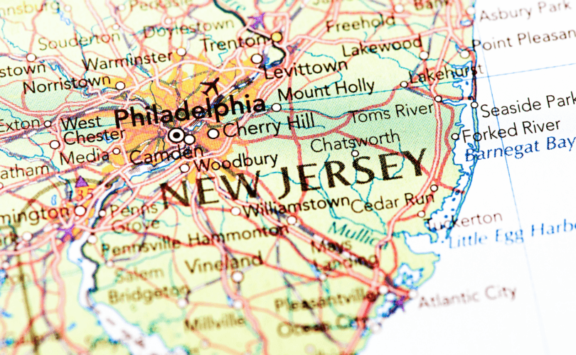 Map of South Jersey counties served by Rising Sails grief therapy