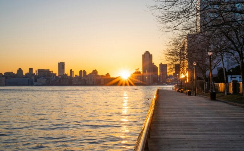 Jersey City, NJ skyline — grief counseling and therapy services for Hudson County residents